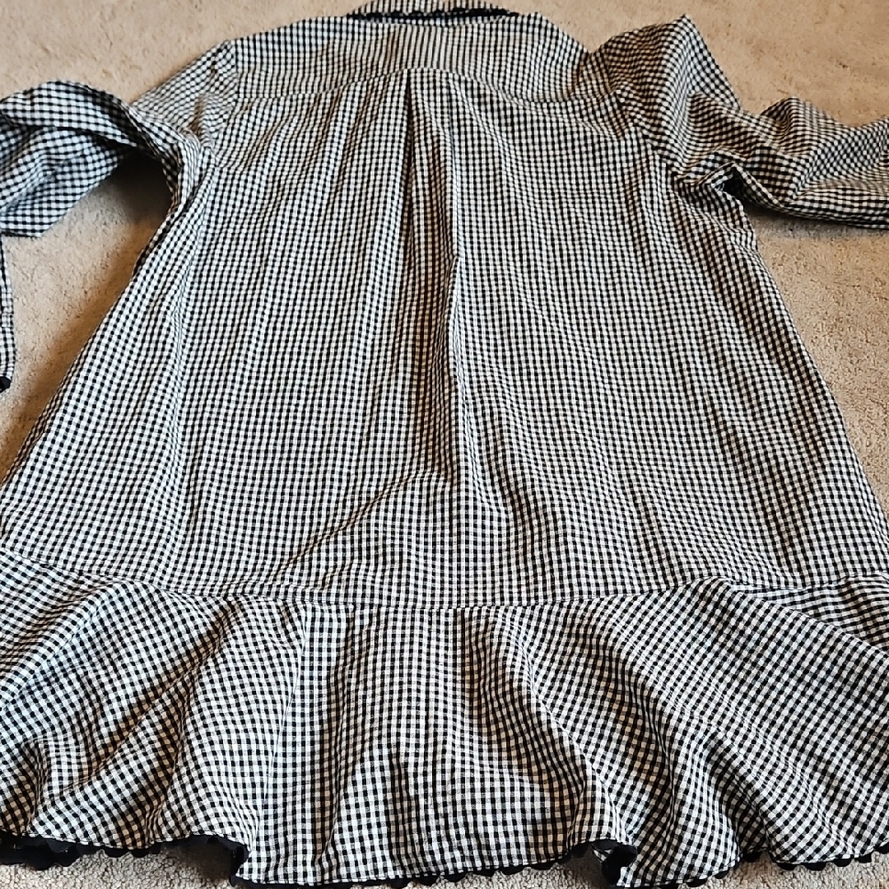 Tuckernuck Cotton and Hemp Black and White Gingham Dress - Picture 13 of 16